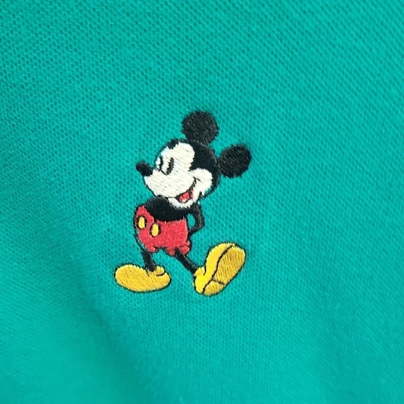 Disney Green Polo Shirt with Embroidered Logo - Picture 3 of 3